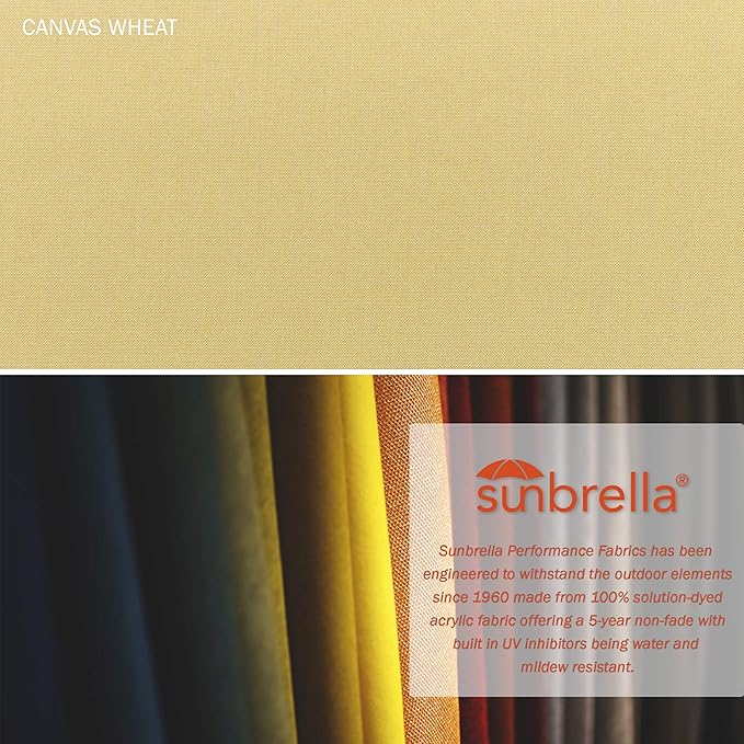 California Umbrella Replacement Canopy Cover in Sunbrella Wheat Umbrella, 11' Round