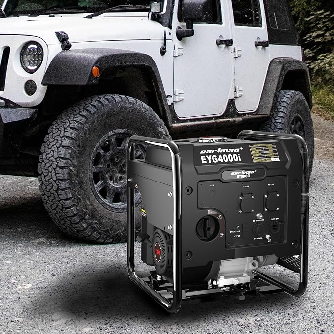 CARTMAN Portable outdoor Generator,4000W ultra-quiet gas engine, EPA Compliant, Eco-Mode Feature, Ultra Lightweight for Backup Home Use & Camping