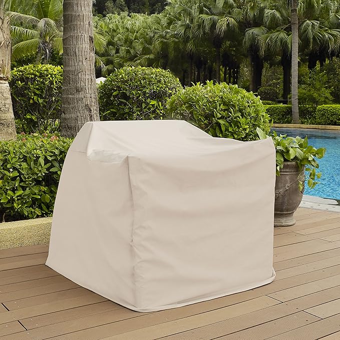 Crosley Furniture Patio Furniture Covers, Waterproof 2-Piece Outdoor Chair Cover Set for Backyard, Tan
