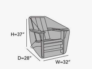 Covermates Classic Square Adirondack Chair Cover – 12-Gauge Vinyl Weather-Resistant Patio & Garden Chair Protector with Elastic Hem & Mesh Vent, 32W x 28D x 37H, Green