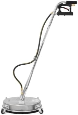 Dapper Supply 20 in. Pressure Washer Surface Cleaner in Stainless Steel w/Handles & Wheels, 4350 Max PSI, 3/8" Connector & 2 Adapters Ideal for Driveways, Sidewalks, Patios, Decks