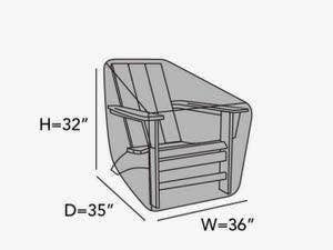 Covermates Classic Square Adirondack Chair Cover – 12-Gauge Vinyl Weather-Resistant Patio & Garden Chair Protector with Elastic Hem & Mesh Vent, 36W x 35D x 32H, Green