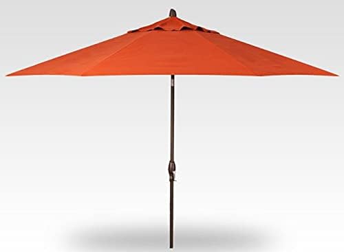 Treasure Garden Deluxe Crank-Tilt 9-FT Octagon Market Umbrella - Outdoor Patio, Deck, Pool, Backyard Stand Alone Umbrella - Heavy Duty w/Bronze Frame & Obravia Fabric (Sunset)