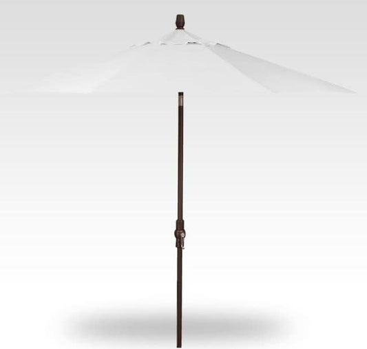 Treasure Garden Deluxe Market Umbrella with Rechargeable LED Lighting System (9-FT Starlux Collar-Tilt Sunbrella Natural w/Bronze Frame)