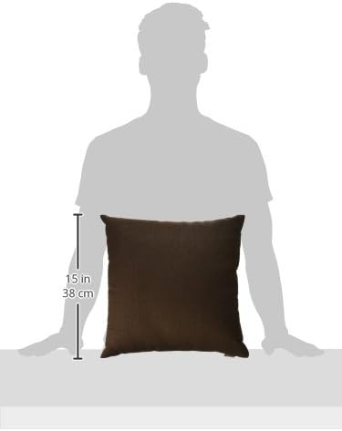 Howard Elliott Collection Fluffy Square Throw Pillow, Premium Stuffer Decorative Comfortable Sleeper Cushion, Soft Square Pillow Insert for Bedroom, Couch & Sofa, 20 x 20 Inch, Sterling Chocolate