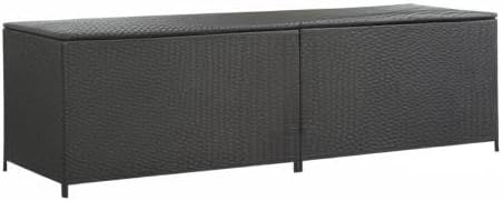 Deck Box Large Outdoor Storage for Patio Furniture, Garden Tools, Pool Supplies, Weatherproof and UV Resistant, Outdoor Backyard Patio Storage Deck Box Container, 78.7"x19.6"x23.6" Black