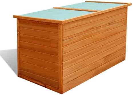 Storage Box 126 x 72 x72 cm, Deck Box with Waterproof Roof, Garden Tools Box Container, Patio Backyard Poolside Furniture Decor for Indoor or Outdoor