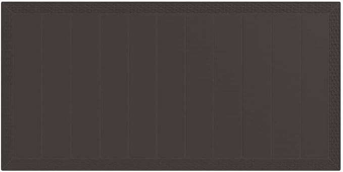 BOWERY HILL Contemporary Poly Rattan Patio Dining Set, Brown Finish, Lightweight Weather-Resistant Design, Foam Cushions, Rectangular Table, 8-Person Seating Capacity, Outdoor Alfresco Dining