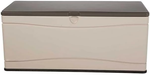 Heavy Duty Large Outdoor Deck/Storage Box, 130 Gallon Capacity, (Brown/Beige, 1)