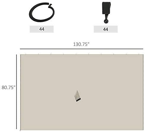 Outsunny 10' x 12' Universal Gazebo Sidewall Set with Panels, Hooks and C-Rings Included for Pergolas and Cabanas, Dark Brown