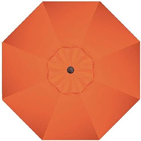 Treasure Garden 9-Foot Patio Umbrella - Outdoor Furniture Market Umbrella – Auto Tilt – Bronze Aluminum Frame (Obravia, Sunset)