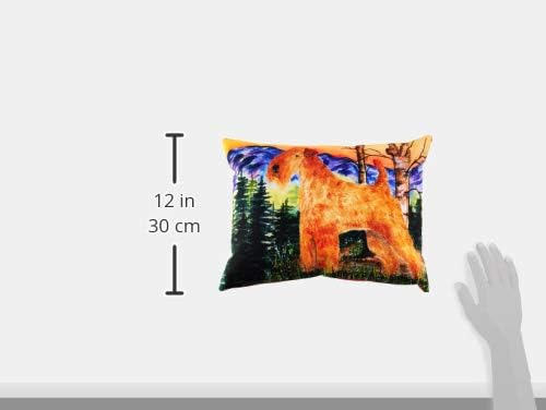 Caroline's Treasures SS8168PW1216 Lakeland Terrier Canvas Fabric Decorative Pillow Machine Washable, Indoor Outdoor Decorative Pillow for Couch, Bed or Patio, 12HX16W