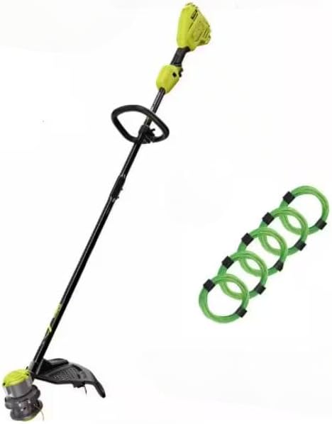 P20019BTL-AC0580PCL Fits for Ryobi 18V Brushless Whisper Series Cordless Battery String Trimmer w/Extra 5-Pack Pre-Cut Spiral Line (Tool Only)