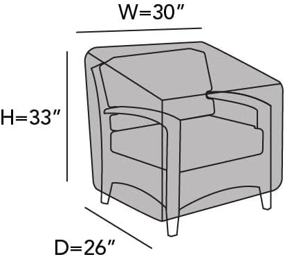 Covermates Classic Outdoor Chair Cover – Lightweight Weather-Resistant Patio Chair Cover with Elastic Hem & Mesh Vent, Protects Patio, Dining & Lounge Chairs, 30W x 26D x 33H, Classic Tan
