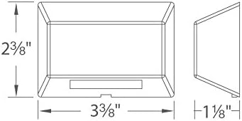 WAC Landscape Lighting, Rectangular LED 12V Deck and Patio Light 2700K Warm Built-in LED in Black