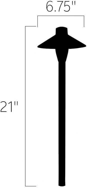 Kichler 12V Path Light in Textured Architectural Bronze, Durable Landscape Lighting, (21" H x 6.75" Dia), 15478AZT