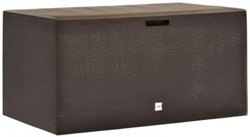 Patio Storage Box Brown,Deck Box,Outdoor Cushions,Storage Table,Porch Storage Box,Toy Box,Storage Side Table,for Home,Garden,Patio,Pool,Back-Yard,Lawn,44.9"x18.5"x23.6"