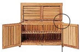 Grade-A Teak Wood Outdoor Patio Garden Chest Storage Cabinet