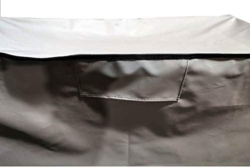 XXL Storage Box cover with Straps and Handles, Waterproof Heavy Duty Outdoor Furniture Winter Cover for Keter, Suncast Container, 63"(L) 30"(D) 28.3"(H)) Brown