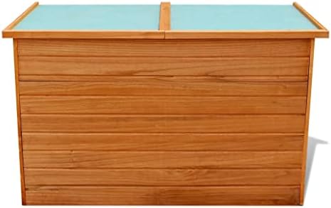 Storage Box 126 x 72 x72 cm, Deck Box with Waterproof Roof, Garden Tools Box Container, Patio Backyard Poolside Furniture Decor for Indoor or Outdoor