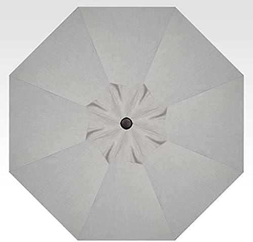 Treasure Garden 11ft Patio Umbrella – Outdoor Market Umbrella – Deluxe Auto-Tilt – Black Aluminum Frame (Sunbrella, Cast Silver)