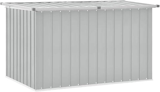 Galvanised Steel Patio Storage Box for Cushions, Tools, and Garden Equipment, 58.7x39x36.6 Inch Outdoor Storage Chest