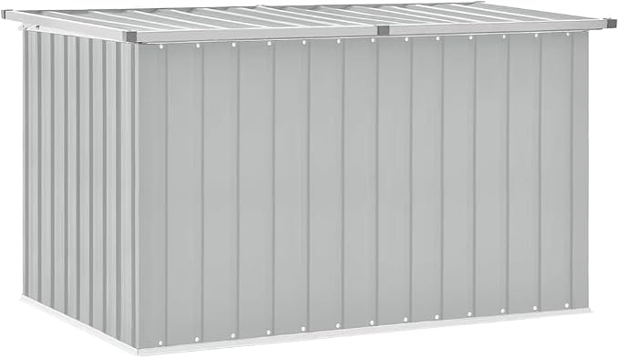 Outdoor Garden Storage Box Large Metal Deck Bin Heavy Duty Galvanized Steel Container for Patio Backyard Cushions Tools Organization 58.7 x 39 x 36.6 Inches