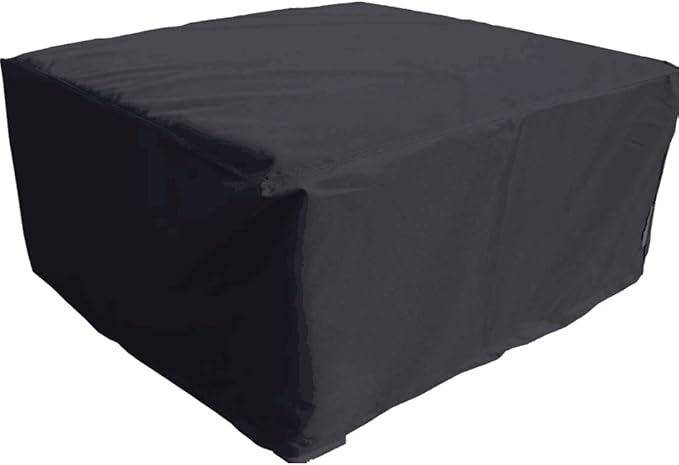 FLR 49x49x29in Patio Table Cover Square Black Waterproof Outdoor Dinner Protector Dust-Proof Table Desk Cover Furniture Covers with Storage Bags for Garden Outdoor Indoor Furniture Table
