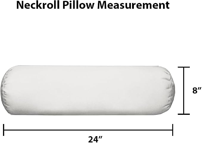 RSH Décor Jumbo Sunbrella Neck Roll Pillows – Set of 2 | 24” x 8” | Outdoor Bolster for Patio, Deck, Porch, or Poolside Furniture | Water & Fade-Resistant |Dolce Oasis | Blue and Black Stripe
