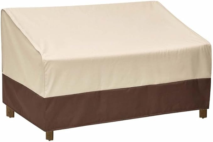 loriano 2-Seater Patio Sofa Cover, 100% Waterproof for Outdoor Loveseat Covers, 600D Oxford Fabric Heavy Duty Lawn Patio Furniture Covers 60" W x 40" D x 33" H