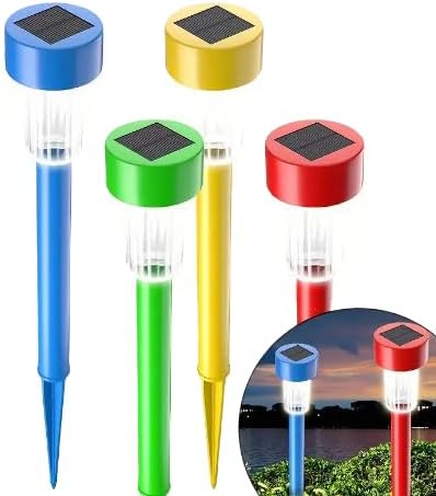 IP55solar Outdoor lamp, Suitable for use in Gardens, lawns, Balconies, Sidewalks, and as a Gift for Family Camping. (White Light Color Mixing 4 Groups)
