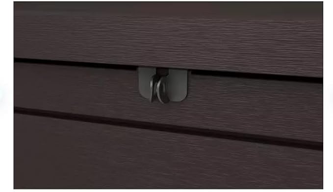 230-Gallon XXL Weather Resistant Resin Deck Storage Container Box, Outdoor Patio Garden Furniture (Brown)