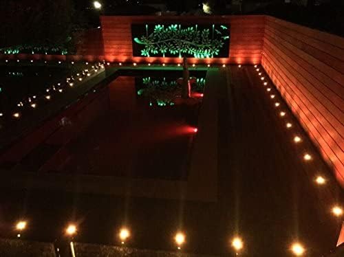 LED Deck Lights Multi-Color RGB Waterproof Recessed Wood Decking 0.7" Tiny Deck Driveway Light Dock Path Step Road Light Outdoor and Indoor Decoration Security Lighting (RGB, 10pcs)
