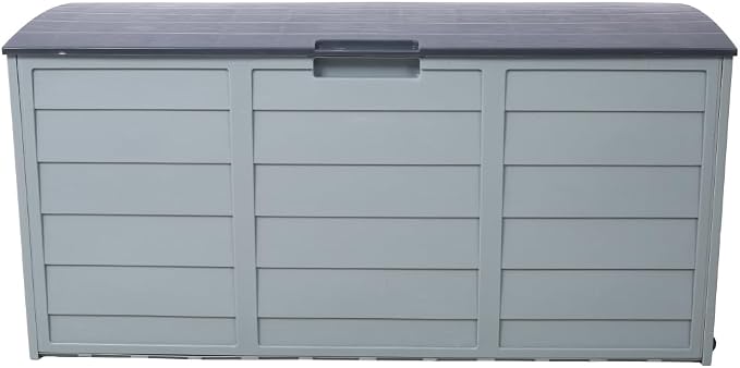 75 Gallon Resin Deck Box – Outdoor Storage Box with Wheels, Waterproof & UV Resistant, Perfect for Patio Furniture Cushions, Garden Tools, and Backyard Organization