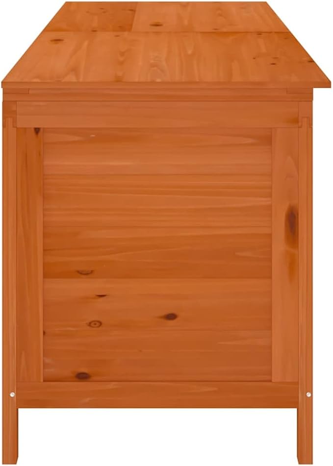 Outdoor Garden Storage Box, Solid Fir Wood Deck Bin for Patio, 78.1 in x 19.7 in x 22.2 in, Large Capacity Container for Cushions and Toys