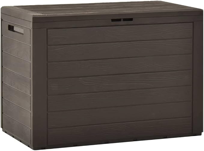 Patio Storage Box,Outdoor Toy Box,Outdoor Cushion Storage,Pool Storage,Outdoor Towel Storage,for Patio Furniture, Pillows, Pool Supplies, Garden Tools, Brown 30.7"x17.3"x21.7"