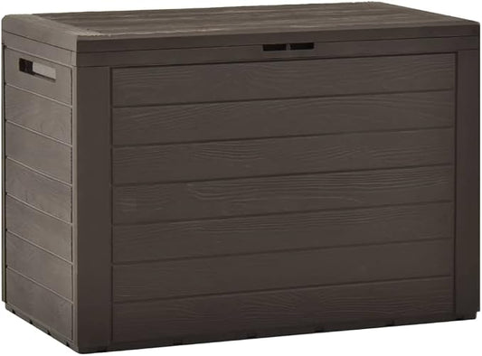 Patio Storage Box,Outdoor Toy Box,Outdoor Cushion Storage,Pool Storage,Outdoor Towel Storage,for Patio Furniture, Pillows, Pool Supplies, Garden Tools, Brown 30.7"x17.3"x21.7"