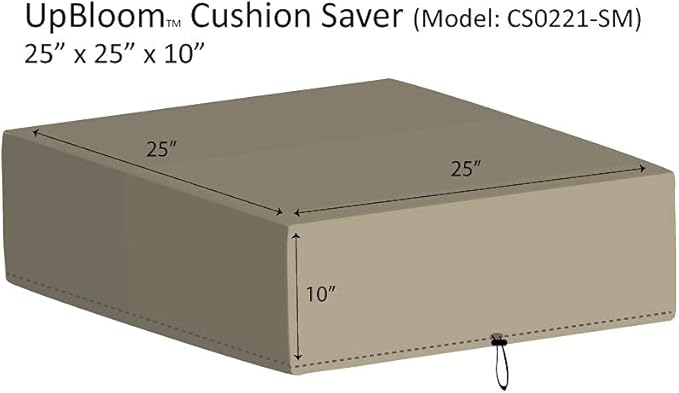 UpBloom - Waterproof Seat Cushion Covers - Quick On/Off for Easy Storage, Lightweight Outdoor Chair, Washable for Patio Furniture