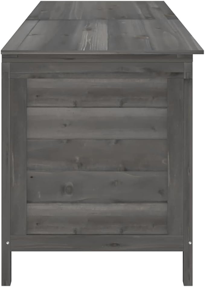 vidaXL Garden Storage Box Anthracite Solid Fir Wood 78.1 x 19.7 x 22.2 in