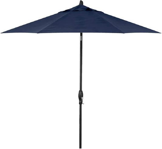 Treasure Garden 9-Foot (Model 810) Deluxe Auto-Tilt Market Umbrella with Bronze Frame and Sunbrella Fabric: Navy (Includes 3 Year Extended Frame Warrantee)