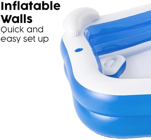 Bestway® 7' x 6'9" x 27"/2.13m x 2.06m x 69cm Backyard Oasis Family Pool
