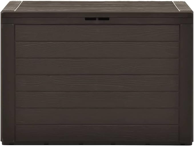 Deck Box Large Outdoor Storage for Patio Furniture, PP Garden Tools, Pool Supplies,Outdoor Backyard Patio Storage Deck Box Container, Brown 30.7"x17.3"x21.7" -AA