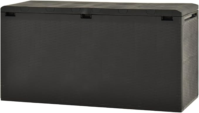 Outdoor Storage Box 44.9"x18.5"x23.6" Anthracite Lockable Deck Box for Patio Furniture Pool Toys Garden Tools, Durable Polypropylene Container with Easy Assembly for Indoor Outdoor Use