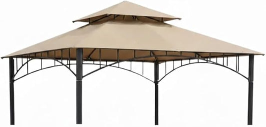 Garden Winds Durable 350 Replacement Canopy Top Compatible with Summer Veranda 10 ' x 10' Gazebo Models L-GZ093PST, G-GZ093PST, TGZ093 - Beige
