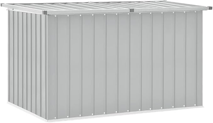 Galvanized Steel Outdoor Storage Cabinet Deck Box, Metal Patio Storage Container for Outside Cushions, Pillows, Garden Tools, 58.7"x39"x36.6", Gray,-452