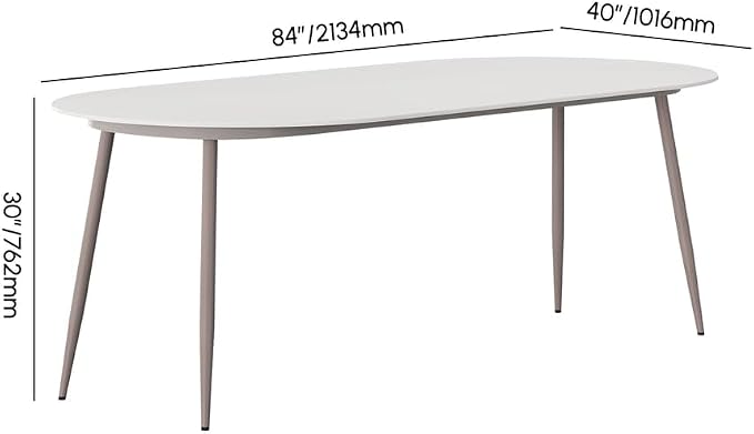 9-Piece Outdoor Dining Set with 84'' Oval Sintered Stone Top, Rope Woven Armchairs, Aluminum Frame, Cushions for Patio and Garden Dining