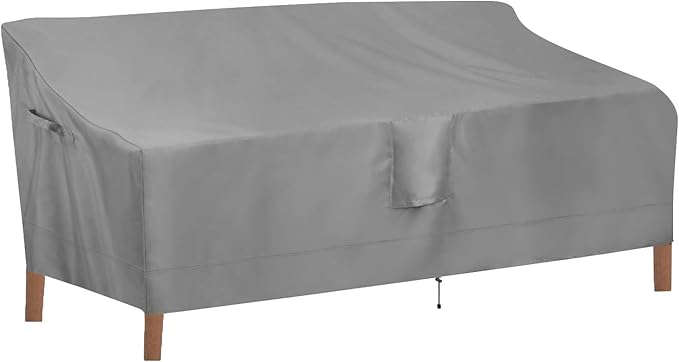 OutdoorLines Outdoor Waterproof Patio 4-Seater Couch Cover - UV Resistant Patio Sofa Furniture Covers Weatherproof Heavy Duty Glider Covers for Outdoor Furniture, 104Wx32.5Dx33H Inches, Gray