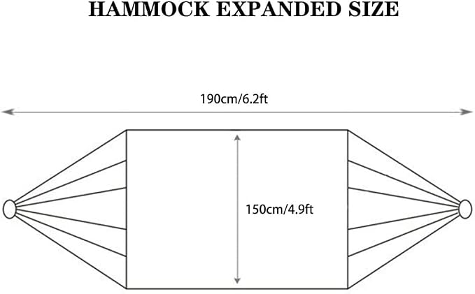 Thick Canvas Double Hammock Outdoor Leisure Anti-rollover Swing Bind Rope Binding Rope Storage Bag Safety Buckle Load Bearing 300kg