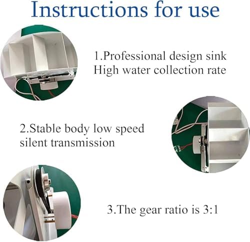 100W Micro Hydro Generator Low Speed Water Wheel Turbine for Outdoor Ditch Stream Power Supply Silent Belt Drive 5-24V Battery Charging Compact Steel Design for Camping Emergency Lighting Portable