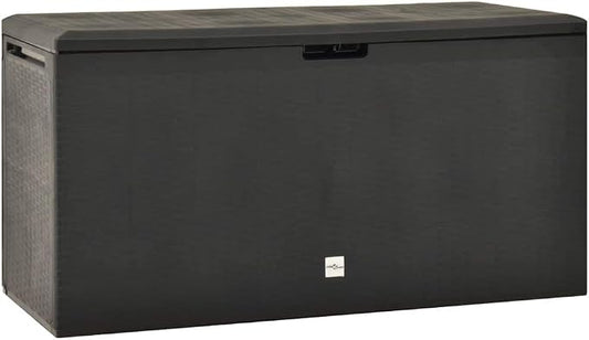 Deck Box Large Outdoor Storage for Patio Furniture, PP Garden Tools, Pool Supplies,Outdoor Backyard Patio Storage Deck Box Container, Anthracite 44.9"x18.5"x23.6"